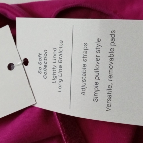 Auden Pullover style Bra Size XL Fuchsia NWT - Picture 5 of 7